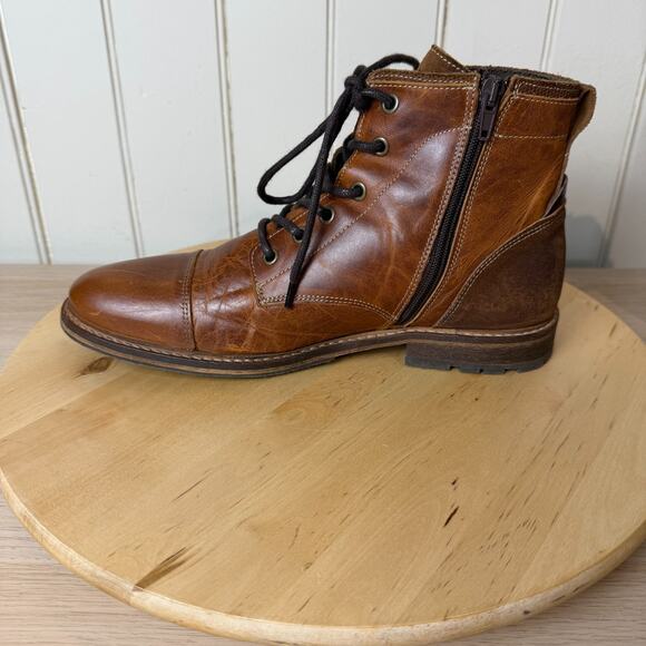 Bull Boxer Leather Boots Mens 41 EU/8 US Brown Ankle Western Business Casual - Picture 14 of 16